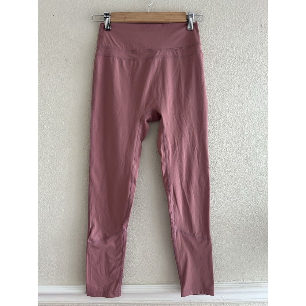ILUS Solid Pink Leggings Womens L(M) High Rise Yoga Athleisure Sporty